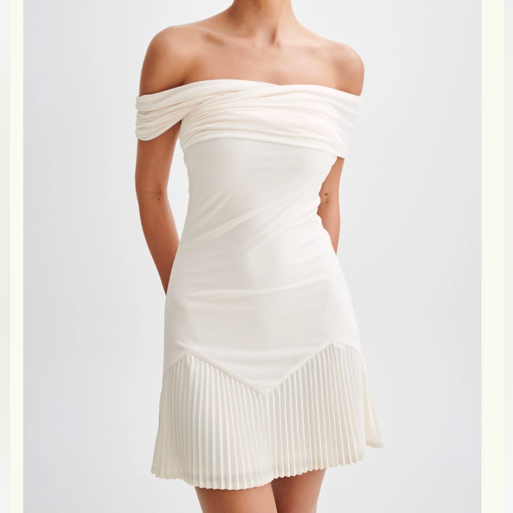 Meshki Melina Slinky Off Shoulder Mini Dress
